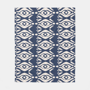 Ikat Shibori Print: Etnische Waterverf textuur Fleece Deken