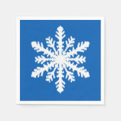 Ikat Snowflake 1 van 4 - Kobalt blauw en wit Servet (Voorkant)