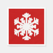 Ikat Snowflake - Donkerrood en wit Servet (Voorkant)
