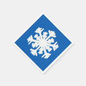 Ikat Snowflake - Kobalt blauw en wit Servetten (Hoek)
