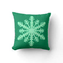 Ikat Snowflake - Pine- en muntgroen