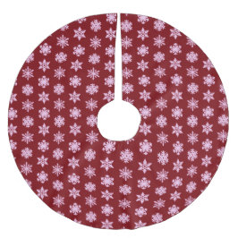 Ikat Snowflakes - Bourgogne en roze Kerstboom Rok