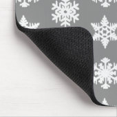Ikat Snowflakes - Koolsteengrijs en wit Muismat (Hoek)