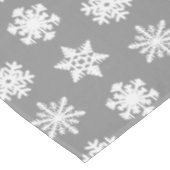 Ikat Snowflakes - Koolsteengrijs en wit Tafelkleed (Gekanteld)