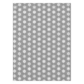 Ikat Snowflakes - Koolsteengrijs en wit Tafelkleed (Voorkant)