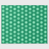 Ikat Snowflakes - Pine- en muntgroen Cadeaupapier (Vlak)