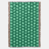 Ikat Snowflakes - Pine- en muntgroen Deken (Voorkant Verticaal)