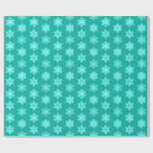 Ikat Snowflakes - Turquoise en aqua Cadeaupapier (Vlak)