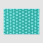 Ikat Snowflakes - Turquoise en aqua Tissuepapier (Voorkant)