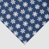 Ikat Snowflakes - White en Dark Navy Blue Tissuepapier (Detail)