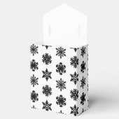 Ikat Snowflakes - wit en zwart Bedankdoosjes (Geopend)