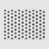 Ikat Snowflakes - wit en zwart Tissuepapier (Voorkant)