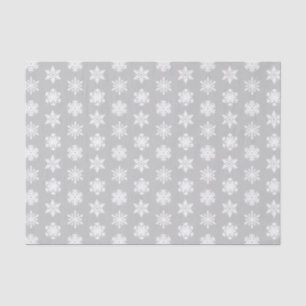 Ikat Snowflakes - Zilver grijs en wit Tissuepapier