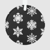 Ikat Snowflakes - zwart-wit Ornament (achterkant)