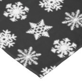 Ikat Snowflakes - zwart-wit Tafelkleed (Gekanteld)
