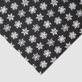 Ikat Snowflakes - zwart-wit Tissuepapier (Detail)