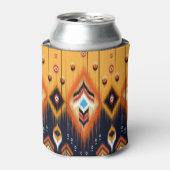 Ikat, stammen etnisch Azteeks patroon. Blikjeskoeler (Blikje Voorkant)