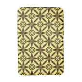 Ikat Star Pattern - Bruin en Geel Badmat (Voorkant Verticaal)