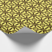 Ikat Star Pattern - Bruin en Geel Cadeaupapier (Hoek)