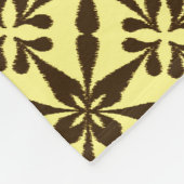 Ikat Star Pattern - Bruin en Geel Fleece Deken (Hoek)