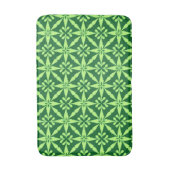 Ikat Star Pattern - Donkergroen Badmat (Voorkant Verticaal)