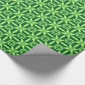 Ikat Star Pattern - Donkergroen Cadeaupapier (Hoek)