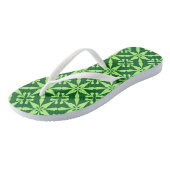 Ikat Star Pattern - Donkergroen Teenslippers (Schuin)
