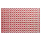 Ikat Star Pattern - Donkerrood en wit Stof (Yard (91,4 cm))