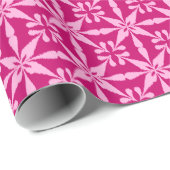 Ikat Star Pattern - Fuchsia Pink Cadeaupapier (Rol Hoek)