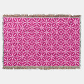 Ikat Star Pattern - Fuchsia Pink Deken (Voorkant)