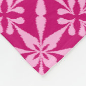 Ikat Star Pattern - Fuchsia Pink Fleece Deken (Hoek)