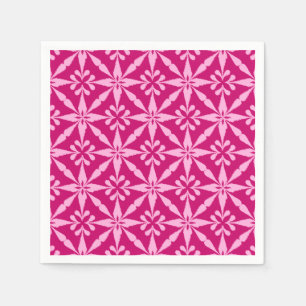 Ikat Star Pattern - Fuchsia Pink Servet