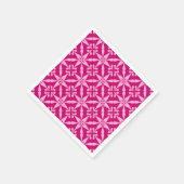 Ikat Star Pattern - Fuchsia Pink Servet (Hoek)