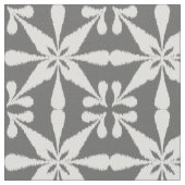 Ikat Star Pattern - Grijs / Grijs en Wit Stof (Close Up)