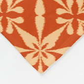 Ikat Star Pattern - Mandarijns Oranje Fleece Deken (Hoek)