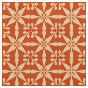 Ikat Star Pattern - Mandarijns Oranje Stof