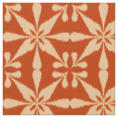 Ikat Star Pattern - Mandarijns Oranje Stof (Close Up)