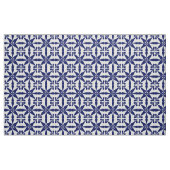 Ikat Star Pattern - Navy Blue en White Stof (Fat Quarter)