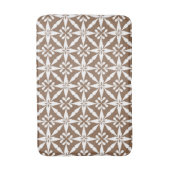 Ikat Star Pattern - Taupe Tan and White Badmat (Voorkant Verticaal)