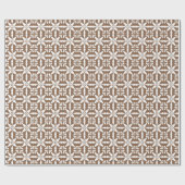 Ikat Star Pattern - Taupe Tan and White Cadeaupapier (Vlak)