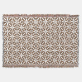 Ikat Star Pattern - Taupe Tan and White Deken (Voorkant)