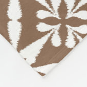 Ikat Star Pattern - Taupe Tan and White Fleece Deken (Hoek)