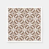 Ikat Star Pattern - Taupe Tan and White Servetten (Voorkant)