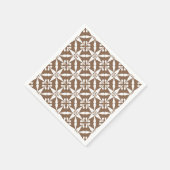 Ikat Star Pattern - Taupe Tan and White Servetten (Hoek)