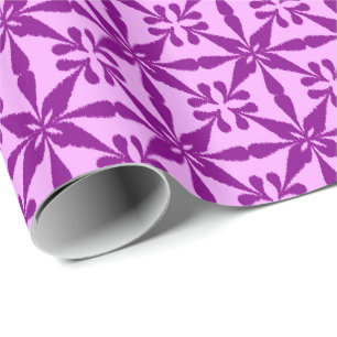 Ikat Star Pattern - Violet and Orchid Cadeaupapier