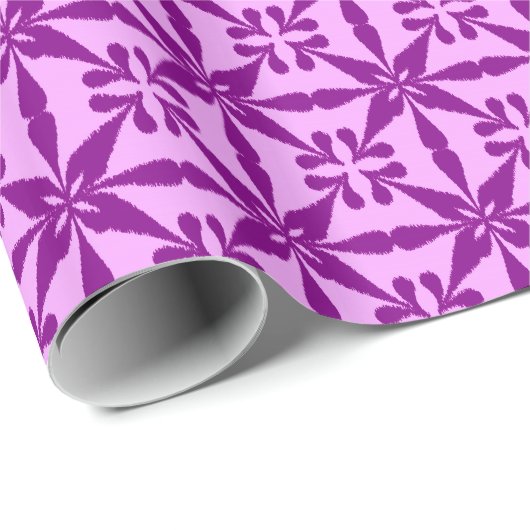 Ikat Star Pattern - Violet and Orchid Cadeaupapier (Rol Hoek)