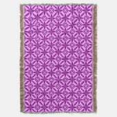 Ikat Star Pattern - Violet and Orchid Deken (Voorkant Verticaal)