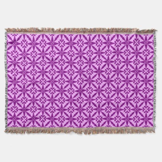 Ikat Star Pattern - Violet and Orchid Deken (Voorkant)