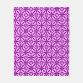 Ikat Star Pattern - Violet and Orchid Fleece Deken (Voorkant)
