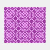 Ikat Star Pattern - Violet and Orchid Fleece Deken (Voorkant (Horizontaal))